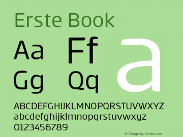 Erste-Book Version 1.000 Font Sample