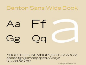 Benton Sans Wide Book Version 2.0图片样张