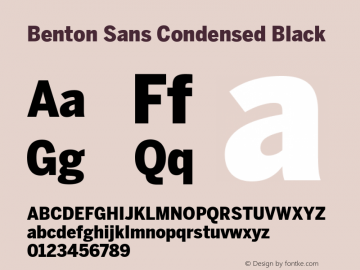 Benton Sans Condensed Black Version 2.0图片样张