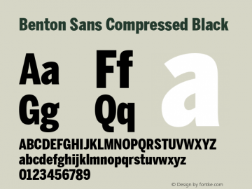 Benton Sans Compressed Black Version 2.0图片样张