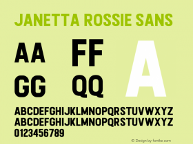 Janetta Rossie Sans Version 1.00;January 13, 2019;FontCreator 11.5.0.2427 64-bit Font Sample