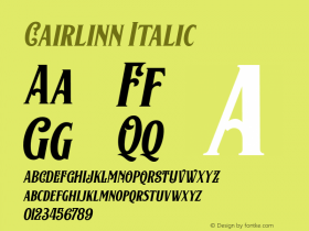 Cairlinn-Italic Version 1.000图片样张