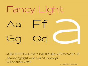 Fancy-Light Version 1.000 Font Sample