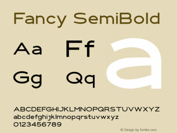 Fancy-SemiBold Version 1.000 Font Sample