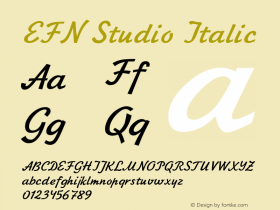 EFN Studio Italic 2.000图片样张
