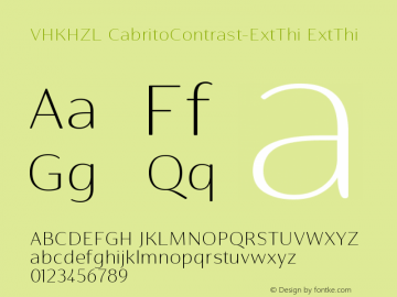 VHKHZL+CabritoContrast-ExtThi Version 1.0图片样张