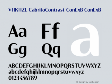 VHKHZL+CabritoContrast-ConExB Version 1.0 Font Sample