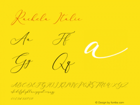 Rachela-Italic Version 1.000图片样张