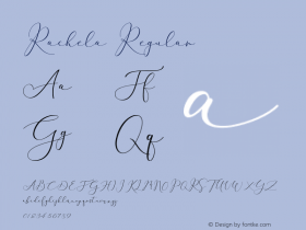 Rachela Version 1.000 Font Sample