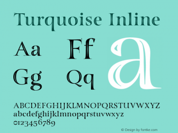 Turquoise-Inline Version 1.200;PS 001.200;hotconv 1.0.88;makeotf.lib2.5.64775图片样张