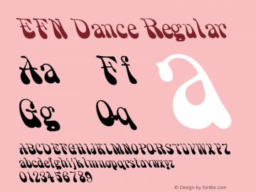 EFN Dance Regular 2.000 Font Sample