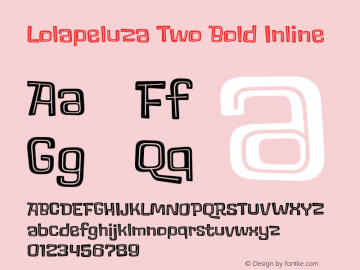 LolapeluzaTwo-BoldInline Version 1.000;PS 001.000;hotconv 1.0.88;makeotf.lib2.5.64775 Font Sample