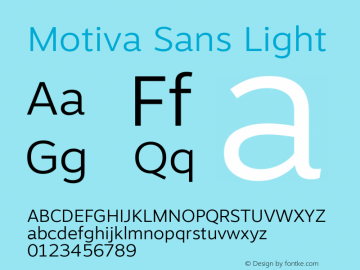 Motiva Sans Light Version 4.007; ttfautohint (v1.8)图片样张