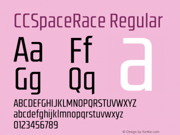 CCSpaceRace-Regular Version 1.001图片样张