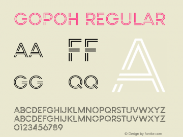 GOPOH Version 1.00;March 5, 2019;FontCreator 11.5.0.2422 64-bit Font Sample