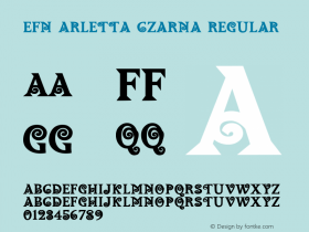 EFN Arletta Czarna Regular Version 2.0; 2000 Font Sample