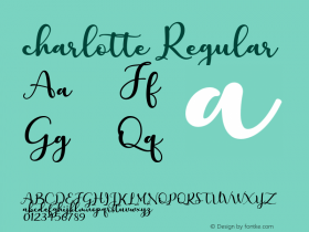 charlotte Version 1.000 Font Sample