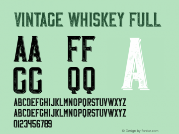 VintageWhiskey-Full Version 1.00;February 26, 2019;FontCreator 11.5.0.2427 64-bit Font Sample