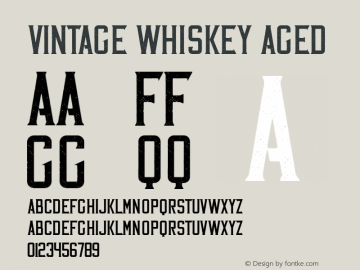 VintageWhiskey-Aged Version 1.00;February 26, 2019;FontCreator 11.5.0.2427 64-bit图片样张