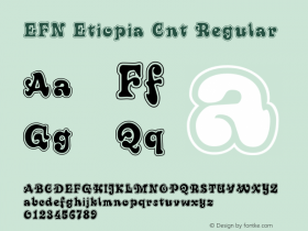 EFN Etiopia Cnt Regular Version 2.0; 2000 Font Sample