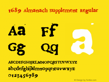 1689AlmanachSupplement-Reg Version 1.00 Font Sample