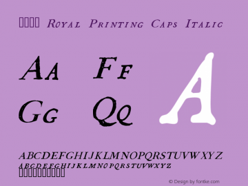 1790RoyalPrintingCaps-Italic Version 1.00图片样张