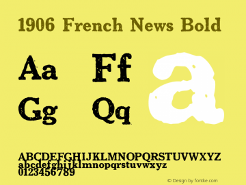 1906FrenchNews-Bold Version 1.00图片样张