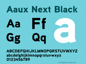 AauxNext-Black Version 1.000 2008 initial release Font Sample