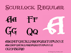 Scurlock Version 001.000 Font Sample