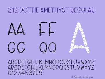 212 Dottie Amethyst Version 1.00;March 19, 2019;FontCreator 11.5.0.2430 64-bit图片样张