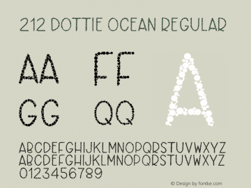212 Dottie Ocean Version 1.00;March 14, 2019;FontCreator 11.5.0.2430 64-bit Font Sample