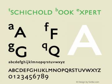 Tschichold-BookExpert Version 1.00 Font Sample