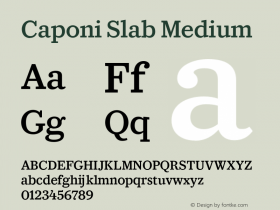 CaponiSlab-Medium Version 1.100 Font Sample