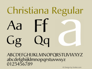 Christiana-Regular 001.000 Font Sample