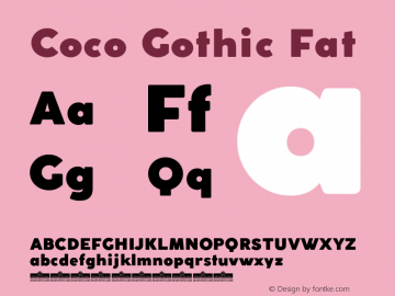 CocoGothic-Fat Version 2.001图片样张