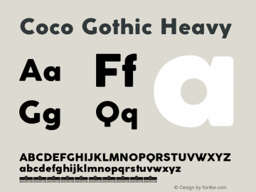 CocoGothic-Heavy Version 2.001 Font Sample