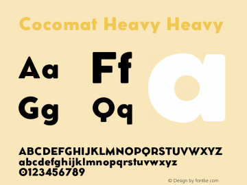 CocomatHeavy Version 2.001 Font Sample