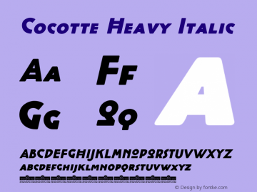 Cocotte-HeavyItalic Version 2.001图片样张