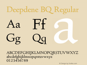 DeepdeneBQ-Regular 001.000 Font Sample