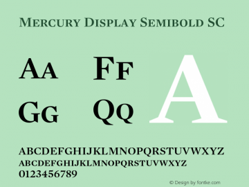 MercuryDisplay-SemiboldSC 001.000 Font Sample