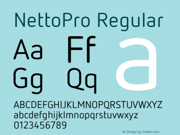 NettoPro-Regular Version 7.504 Font Sample