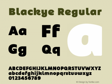 Blackye Version 1.000 Font Sample