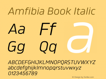 Amfibia-BookItalic Version 1.000 | wf-rip DC20190310图片样张