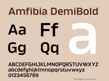 Amfibia-DemiBold Version 1.000 | wf-rip DC20190310图片样张