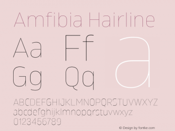 Amfibia-Hairline Version 1.000 | wf-rip DC20190310 Font Sample