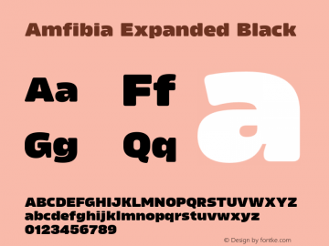 Amfibia-BlackExpanded Version 1.000 | wf-rip DC20190310 Font Sample