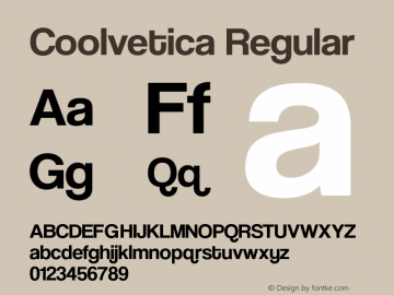 CoolveticaRg-Regular Version 4.200图片样张