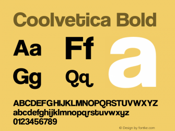 CoolveticaRg-Bold Version 4.200 Font Sample