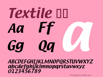 Textile 3.5a3 Font Sample