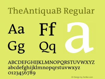 TheAntiquaB-Regular 001.000图片样张